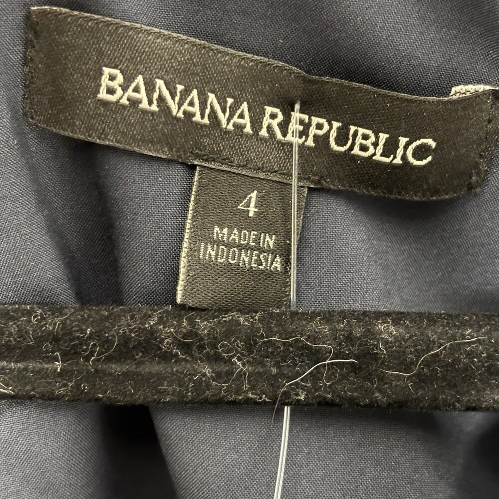 NWT Banana Republic Women’s Navy Dress Mid Length Blue New Size 4 Party Outfit - Picture 3 of 9